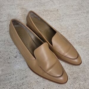 Everlane Tan Leather Slip-On Loafers